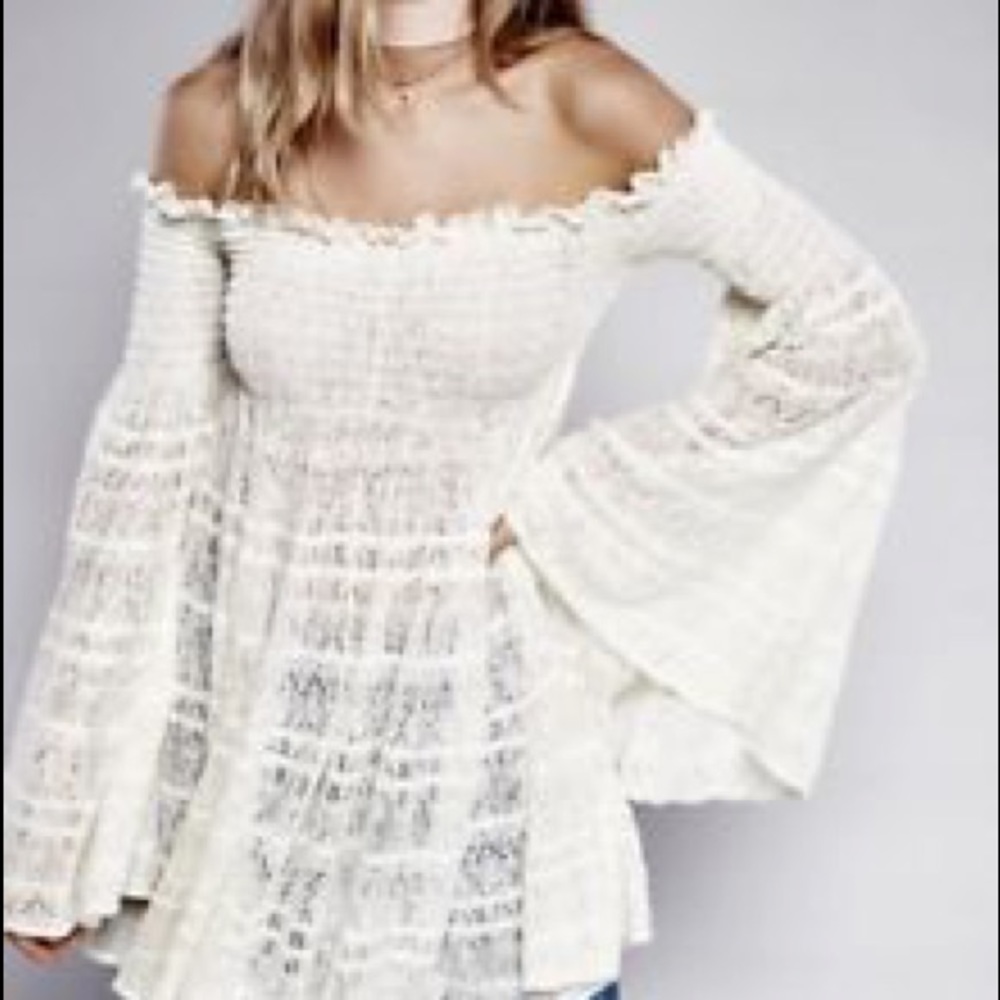 ISO free people lace ivory tunic